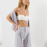 Pleats Shorts - Light Gray