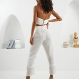 The Corset Crop Top - White