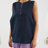 The Pear Shirt - Reversible Navy Lilac