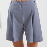 Pleats Shorts - Dark Gray