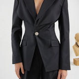 Hourglass Blazer - Black