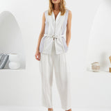 Armour Vest - Light Gray & White