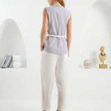 Armour Vest - Light Gray & White