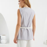 Armour Vest - Light Gray & White