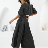 The Palazzo Pants - Black & White Stripes