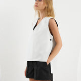 The Peak Shirt - Reversible Black & White Stripes