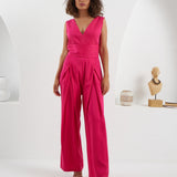 The Arrow Jumpsuit - Fuchsia