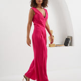 The Arrow Jumpsuit - Fuchsia