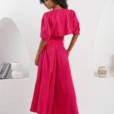 The Palazzo Jacket - Fuchsia