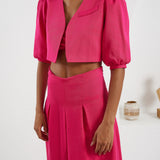 The Palazzo Jacket - Fuchsia