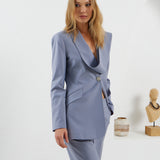 Shawl Suit Blazer & Pants - Dark Gray
