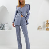 Shawl Suit Blazer & Pants - Dark Gray