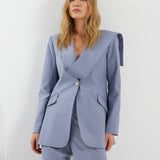 Shawl Suit Blazer & Pants - Dark Gray