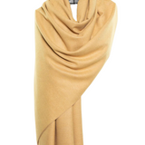 Reversible Mo-shmere Color Block Shawl - Mustard | Light Gray