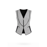 Multi Fold Vest - Gray Black