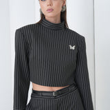 Pinstripe Architect Set by Lumina Eligma – luxury merino wool pinstripe suit with architectural tailoring