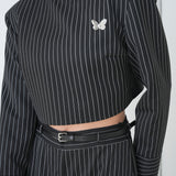 Pinstripe Architect Set by Lumina Eligma – luxury merino wool pinstripe suit with architectural tailoring