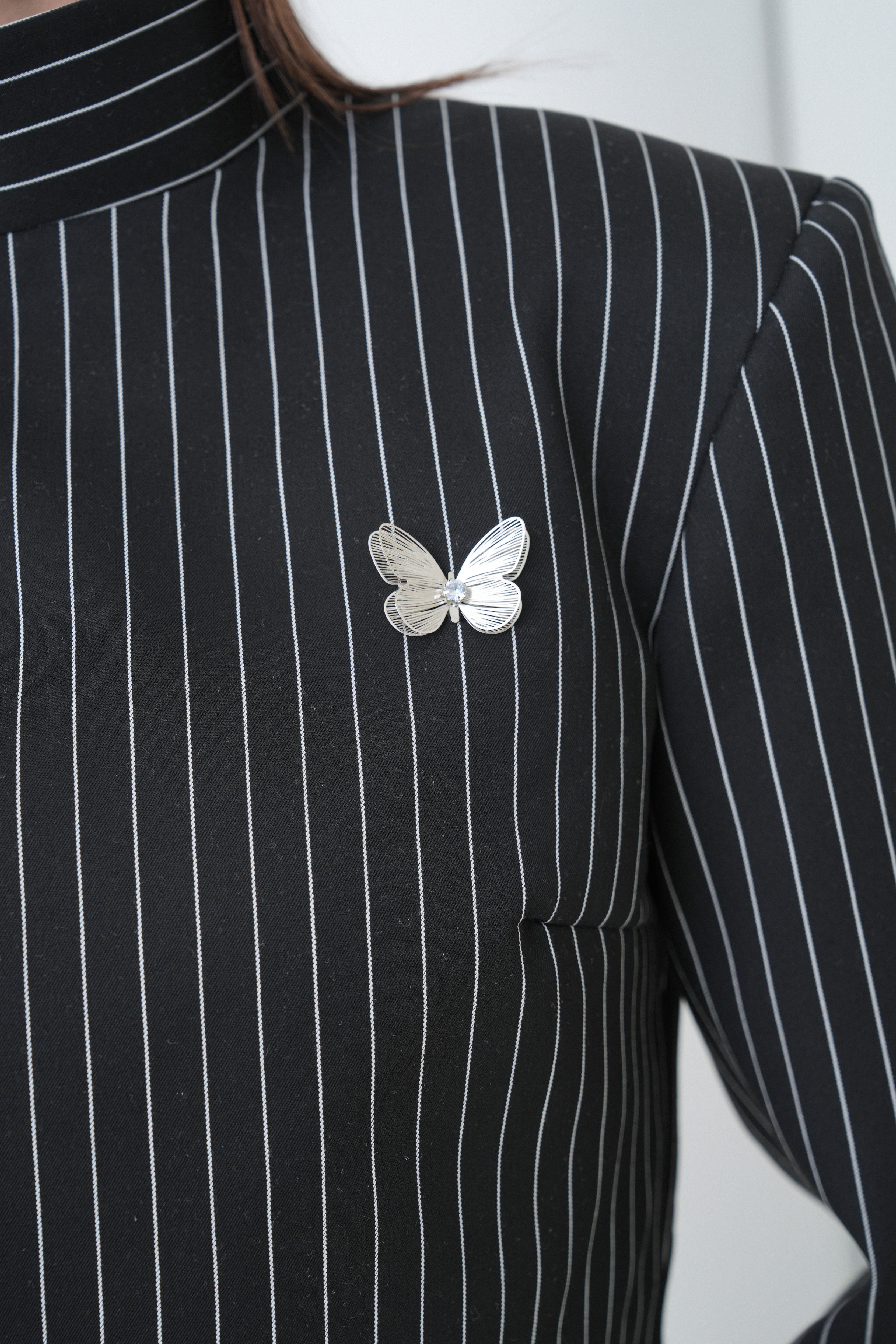 Pinstripe Architect Set by Lumina Eligma – luxury merino wool pinstripe suit with architectural tailoring