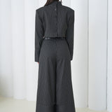 Pinstripe Architect Set by Lumina Eligma – luxury merino wool pinstripe suit with architectural tailoring