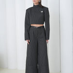 Pinstripe Architect Set by Lumina Eligma – luxury merino wool pinstripe suit with architectural tailoring