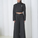 Pinstripe Architect Set by Lumina Eligma – luxury merino wool pinstripe suit with architectural tailoring