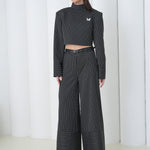 Pinstripe Architect Set by Lumina Eligma – luxury merino wool pinstripe suit with architectural tailoring