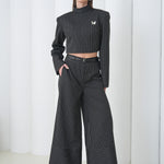 Pinstripe Architect Set by Lumina Eligma – luxury merino wool pinstripe suit with architectural tailoring