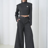 Pinstripe Architect Set by Lumina Eligma – luxury merino wool pinstripe suit with architectural tailoring