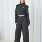 Pinstripe Architect Set by Lumina Eligma – luxury merino wool pinstripe suit with architectural tailoring