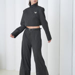 Pinstripe Architect Set by Lumina Eligma – luxury merino wool pinstripe suit with architectural tailoring