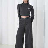 Pinstripe Architect Set by Lumina Eligma – luxury merino wool pinstripe suit with architectural tailoring