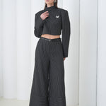 Pinstripe Architect Set by Lumina Eligma – luxury merino wool pinstripe suit with architectural tailoring