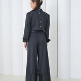 Pinstripe Architect Set by Lumina Eligma – luxury merino wool pinstripe suit with architectural tailoring