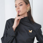 Pinstripe Architect Set by Lumina Eligma – luxury merino wool pinstripe suit with architectural tailoring