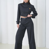 Pinstripe Architect Set by Lumina Eligma – luxury merino wool pinstripe suit with architectural tailoring