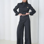 Pinstripe Architect Set by Lumina Eligma – luxury merino wool pinstripe suit with architectural tailoring