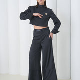 Pinstripe Architect Set by Lumina Eligma – luxury merino wool pinstripe suit with architectural tailoring