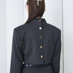 Pinstripe Architect Set by Lumina Eligma – luxury merino wool pinstripe suit with architectural tailoring