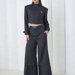 Pinstripe Architect Set by Lumina Eligma – luxury merino wool pinstripe suit with architectural tailoring