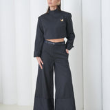 Pinstripe Architect Set by Lumina Eligma – luxury merino wool pinstripe suit with architectural tailoring