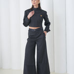 Pinstripe Architect Set by Lumina Eligma – luxury merino wool pinstripe suit with architectural tailoring