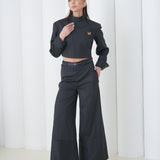 Pinstripe Architect Set by Lumina Eligma – luxury merino wool pinstripe suit with architectural tailoring