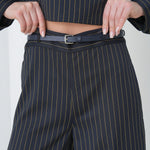 Pinstripe Architect Set by Lumina Eligma – luxury merino wool pinstripe suit with architectural tailoring