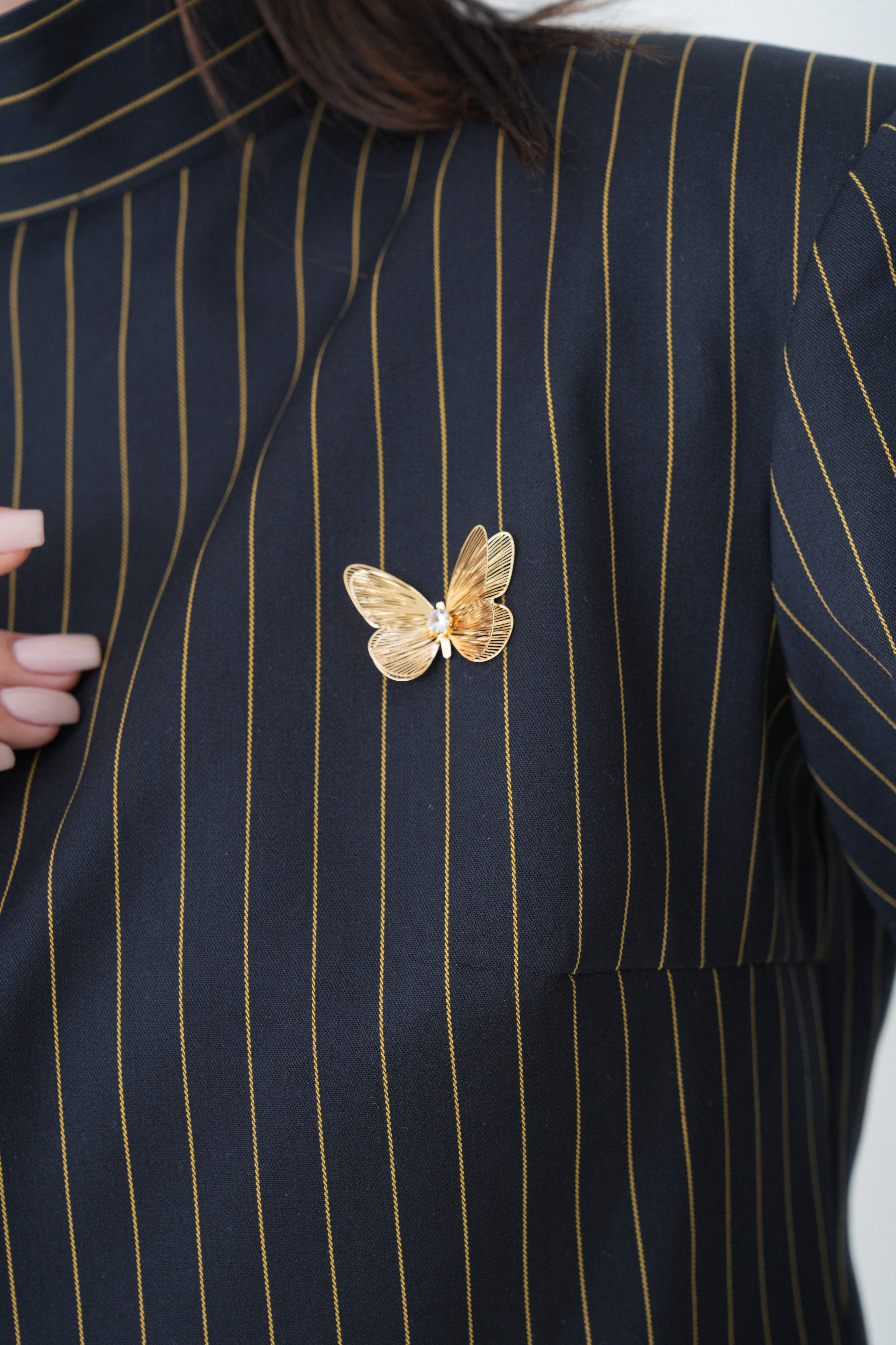 Pinstripe Architect Set by Lumina Eligma – luxury merino wool pinstripe suit with architectural tailoring