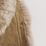 Merino Felt Fox Fur Poncho - Kadinsky Compositions