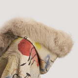 Merino Felt Fox Fur Hooded Poncho - Kadinsky Compositions