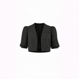 The Palazzo Jacket - Black & White Stripes