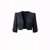 The Palazzo Jacket - Navy & Gold Mustard