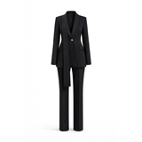 Shawl Suit Blazer & Pants - Deep Black