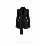 Shawl Suit Blazer - Deep Black